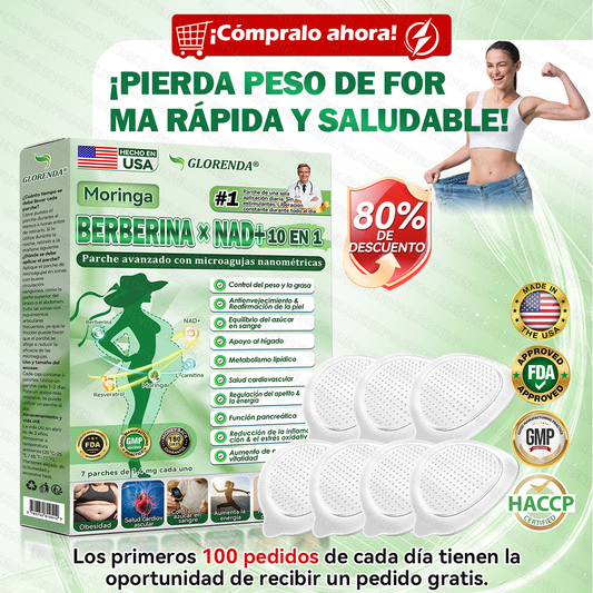 🔥 ¡Solo 10 cajas! 30% de descuento extra. 𝐆𝐋𝐎𝑹𝑬𝑵𝑫𝗔® 𝑴𝒐𝒓𝒊𝒏𝒈𝒂 · 𝑩𝒆𝒓𝒃𝒆𝒓𝒊𝒏𝒆 × 𝑵𝑨𝑫+ 𝑷𝒂𝒓𝒄𝒉𝒆 𝒂𝒗𝒂𝒏𝒛𝒂𝒅𝒐 10-𝒆𝒏-1 : seguro, probado y eficaz para peso, glucosa, digestión y energía.